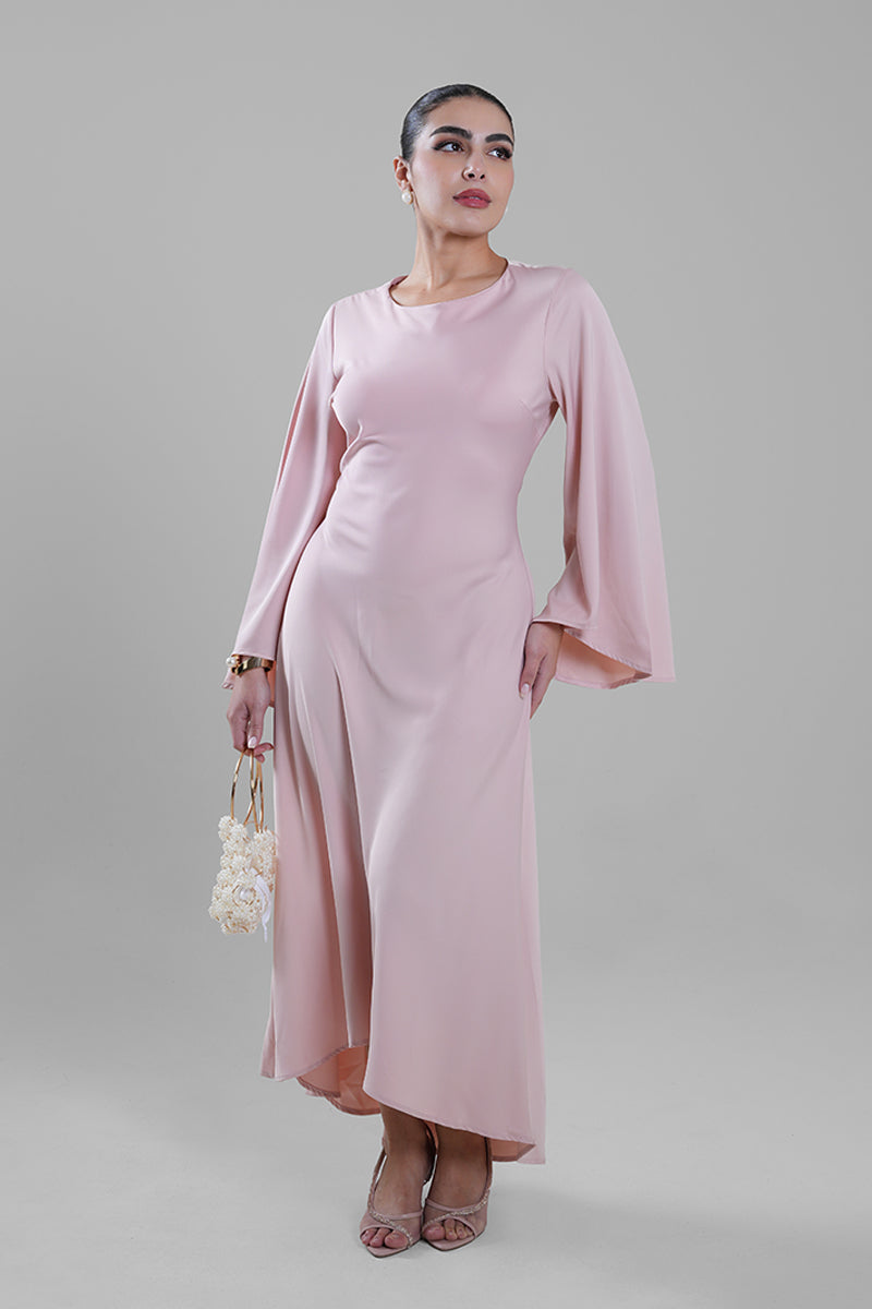 Buy now Longline Flowy Dress with Bell Sleeves for Women Online | Blueage Buy now Longline Flowy Dress with Bell Sleeves for Women Online | Blueage