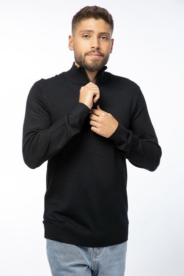 knitted men sweater with zipper