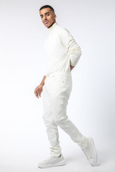 Solid Colored Men Jeans Pants