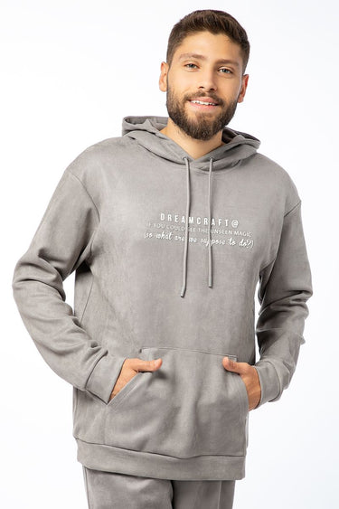 men hoodie with front print