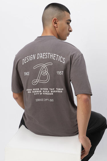 تيشيرت رجالي بطبع أمامية وخلفية