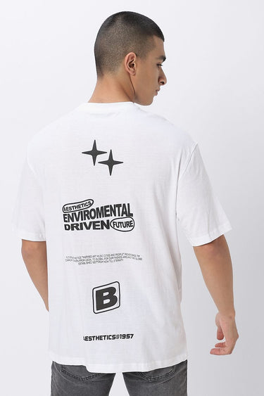 تيشيرت رجالي بطبع أمامية وخلفية