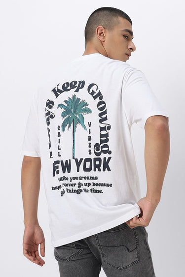 تيشيرت رجالي بطبع أمامية وخلفية