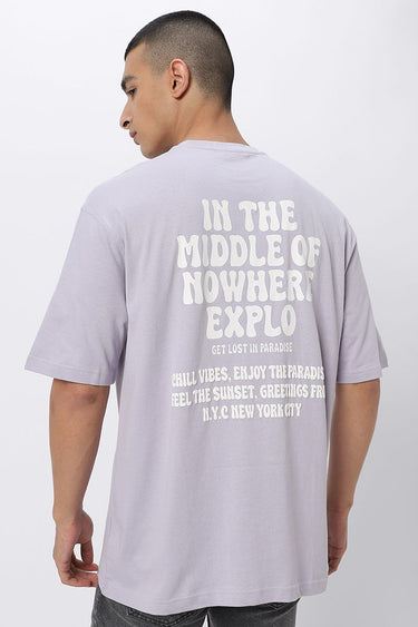 تيشيرت رجالي بطبع أمامية وخلفية