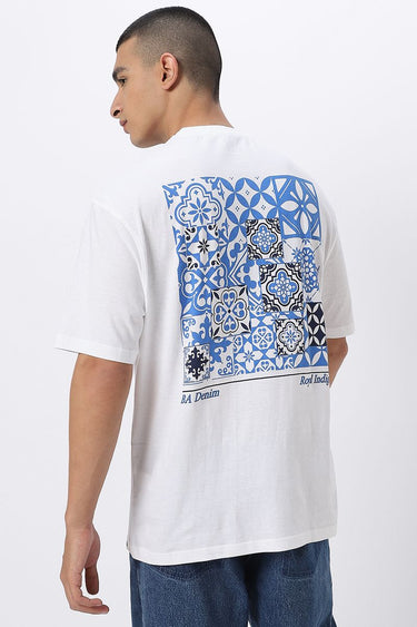 تيشيرت رجالي بطبع أمامية وخلفية