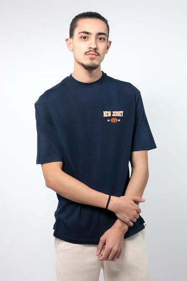 تيشيرت رجالي بطبع أمامية وخلفية