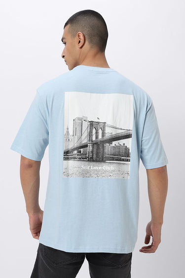 تيشيرت رجالي بطبع أمامية وخلفية