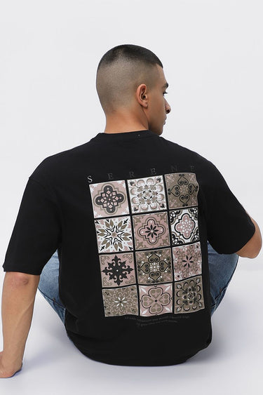 تيشيرت رجالي بطبع أمامية وخلفية