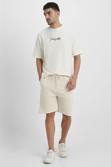 شورت رجالي أساسي مع خصر مطاطي وجيوب