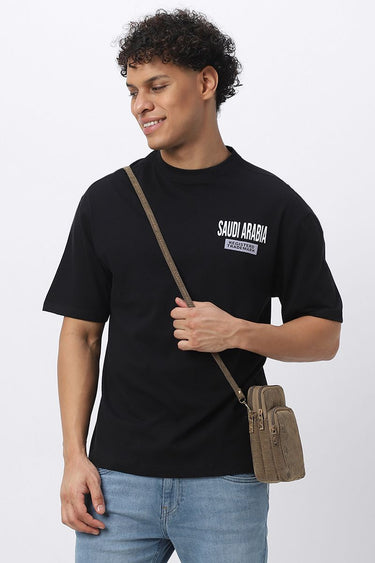 تيشيرت رجالي بطبع أمامية وخلفية