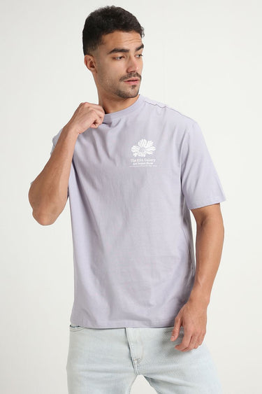 تيشيرت رجالي بأكمام قصيرة وطبعة أمامية وخلفية