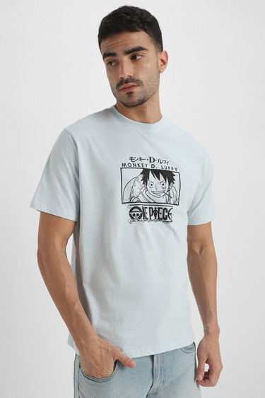 Men'S Short Sleeve Loungewear T-Shirt With One Piece Print