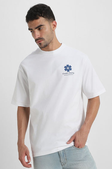 Men'S Casual Short Sleeve T-Shirt With Front & Back Prints