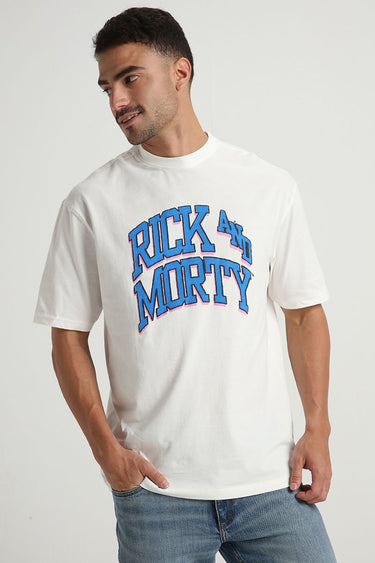 Men'S T-Shirt - Short Sleeves With Rick And Morty Prints On Front & Back