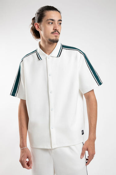 Back-To-College Shirt With Sleeve Stripe Detail