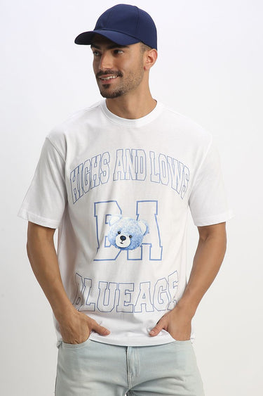 Men's Front-Print T-Shirt  Crew Neck, Short Sleeve