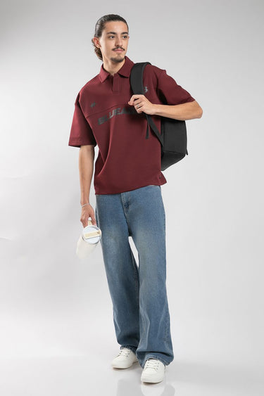 Mens Casual Baggy Denim Pants with Washed Effect