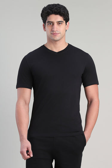 تيشيرت رجالي أساسي بأكمام قصيرة