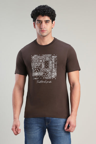 تيشيرت رجالي بطباعة كاجوال