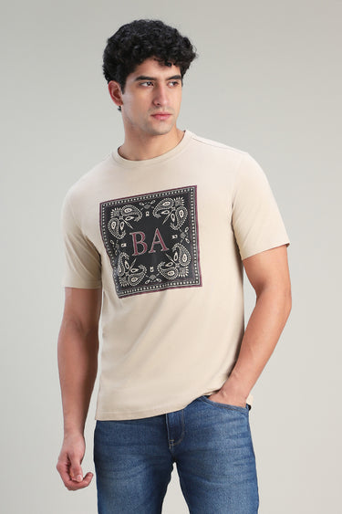 تيشيرت رجالي بطباعة كاجوال