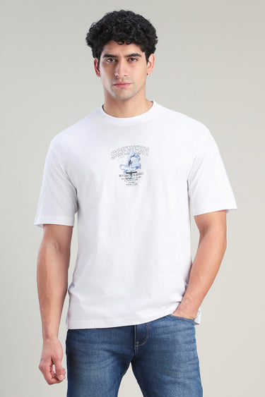 تيشيرت رجالي بطباعة كاجوال