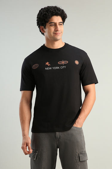 تيشيرت كاجوال بطباعة جرافيك