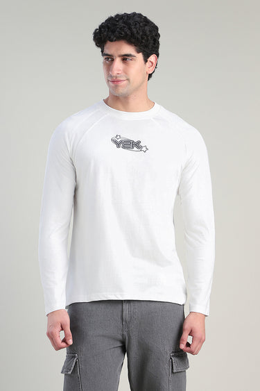 تيشيرت رجالي باكمام طويلة بطباعة