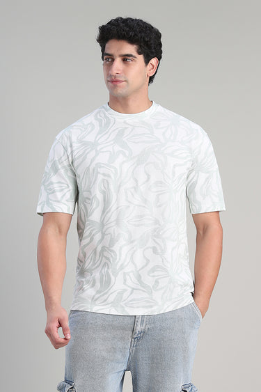 تيشيرت رجالي كاجوال بنقشة كاملة