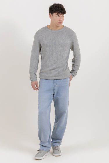 بنطلون جينز أساسي بقصة مستقيمة