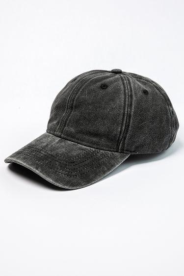 قبعة كاب بنسيج باهت مع إبزيم خلفي