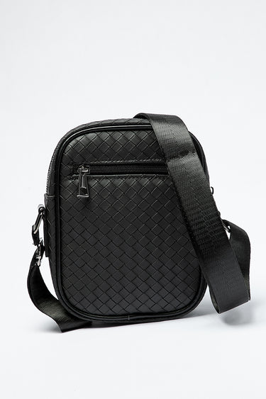 حقيبة كتف بنقشة منسوجة