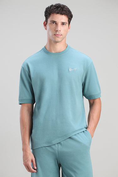 تيشيرت بأكمام قصيرة بقصة مريحة