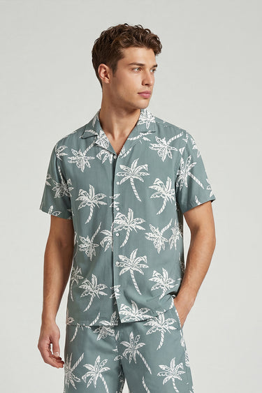 قميص كاجوال مريح بأكمام قصيرة