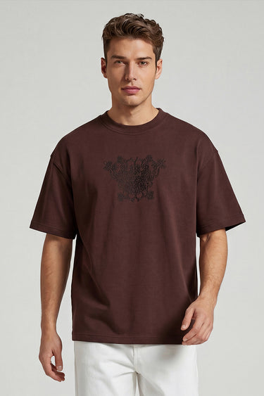 تيشيرت واسع بطبعة أمامية