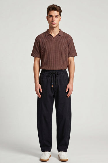 Wide Leg Drawstring Jeans