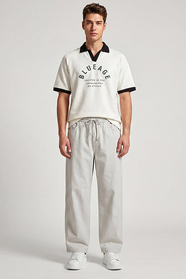 Wide Leg Drawstring Jeans