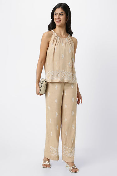 بنطلون نسائي فضفاض مطرز