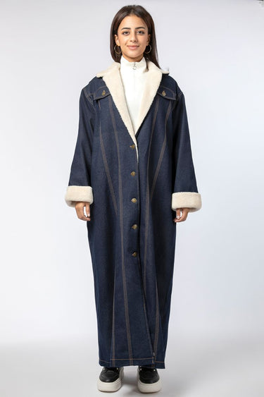 فروة نسائية شتوية ببطانة فرو