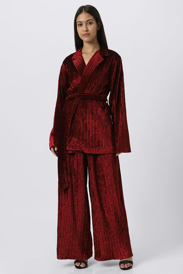 بنطلون نسائي ميتاليك بقصة واسعة