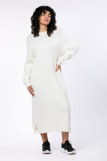 textured knitted women longline dress