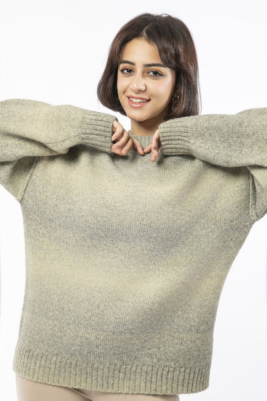 Gradient Colored Knitted Wool Women Sweater