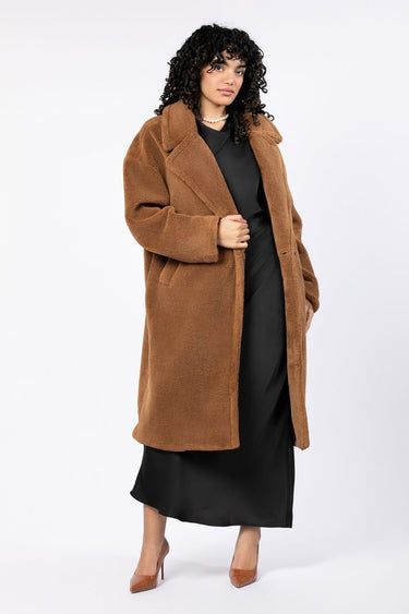 solid colored fur women coat