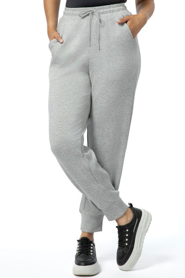 بنطلون رياضي نسائي بلون موحد