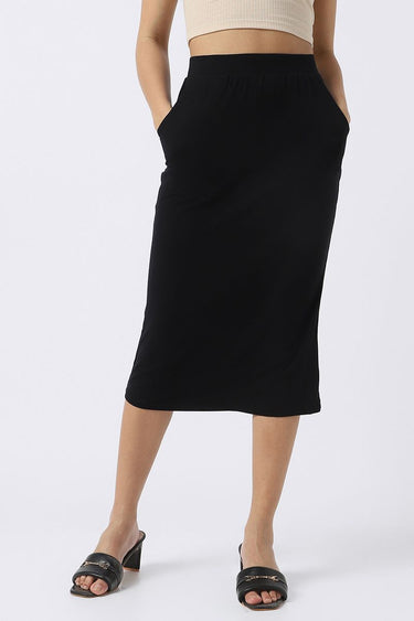 تنورة نسائية بيسك بلون موحد