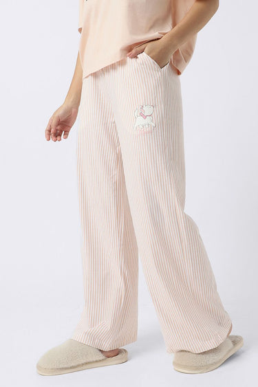 Striped Women Lounge Pants With Print