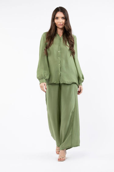 Solid Colored Flowy Women Pants