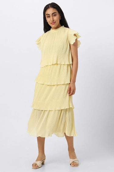 Textured Layered Ruffles Women Dress