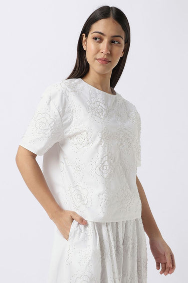 Women Top With Small Beaded Pattern