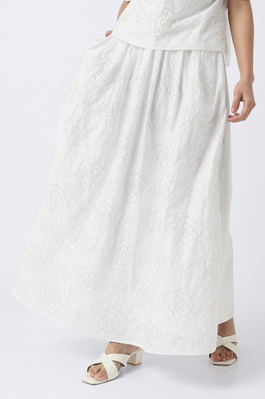 تنورة نسائية ماكسي بنمط خرز صغير