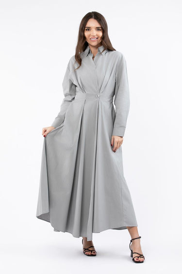 Solid Colored Maxi Women Wrap Dress